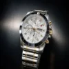 Luxury White Dial Chronograph Watch for Men Luxury White Dial Chronograph Watch for Men