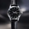 Classic Black Leather Strap Watch for Men