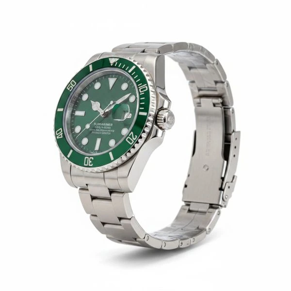 Luxury Green Dial Stainless Steel Men's Watch